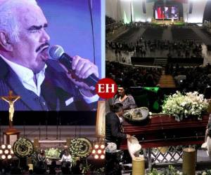 Consternación, llanto y lamentos se vivieron en el funeral de Vicente Fernández, la leyenda de las rancheras, quien falleció a sus 81 años el pasado domingo tras estar hospitalizado durante cuatro meses por un accidente que sufrió en su rancho 'Los Tres Potrillos'.El 'Charro de Huentitán' estuvo rodeado de sus seres queridos, amigos, celebridades y fanáticos, quienes abarrotaron la capilla durante la ceremonia de cuerpo presente en la que le dieron el último adiós con una emotiva serenata al lado de la imagen de la Virgen de Guadalupe.No te pierdas esta galería para conocer los detalles. Foto: AFP