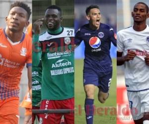 Ellos son los delanteros que podrían ser la revelación del torneo Apertura 2019-20 de la Liga Nacional de Honduras. ¿Quién lo logrará? (Fotos: EL HERALDO)