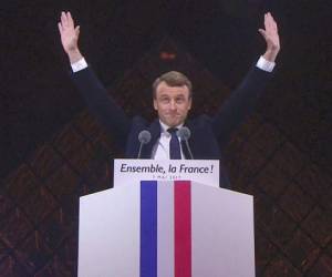 El centrista proeuropeo Emmanuel Macron, de 39 años, fue elegido este domingo presidente de Francia (Foto: Agencia AFP)