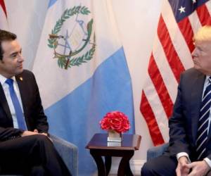 Jimmy Morales junto a Donald Trump. Foto gobierno de Guatemala| Twitter