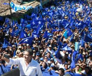 El presidente Juan Orlando Hernández realizó este lunes el cierre de su campaña en Lempira. Foto: Cortesía
