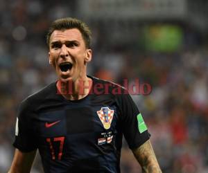 Mario Mandzukic celebra la clasificación a la final del Mundial de Rusia 2018. Foto:AFP