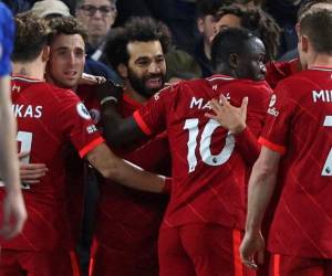 Mohamed Salah anotó este domingo en el duelo ante el Chelsea. Foto:AFP