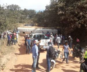 Foto tomada en las cercanías de la zona del accidente en Lempira.