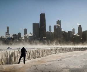 En el norte del país, la sensación térmica llegó a los 50° bajo cero. Foto AFP