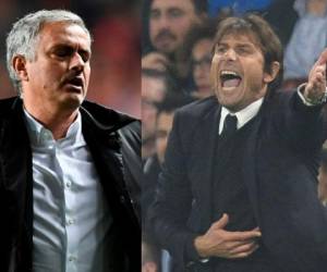 Ambos entrenadores se cruzaron declaraciones incendiarias tras los partidos de Champions del Chelsea y del Manchester United. Fotos AFP