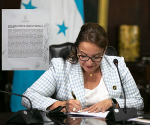 La presidenta Xiomara Castro firmó el acuerdo el Martes Santo.