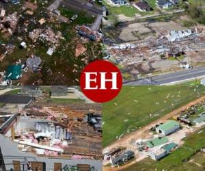 Desde el aire, la destrucción que dejó el huracán Laura se ve particularmente cruda. Varios poblados en Estados Unidos quedaron totalmente devastados. Fotos: AFP/AP