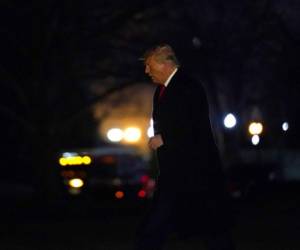 Durante más de cuatro años, Trump ha dominado el discurso nacional como ningún otro, pero hoy se mantuvo sorpresivamente al margen. Foto: AP.