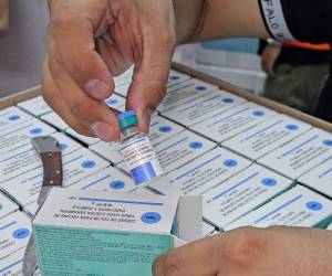 La vacuna contra el sarampión llegó este sábado al almacén de la Secretaría de Salud; las dosis serán usadas durante la campaña de vacunación.