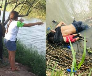 Los cuerpos del migrante salvadoreño Óscar Alberto Martínez Ramírez y su hija Valeria, de casi 2 años de edad, yacen en la orilla del Río Bravo en Matamoros, México, el lunes 24 de junio de 2019, después de ahogarse en su intento por cruzar el río para llegar a Brownsville, Texas. La imagen fue publicada en primera instancia por el periódico La Jornada, de México. (AP Foto/Julia Le Duc)