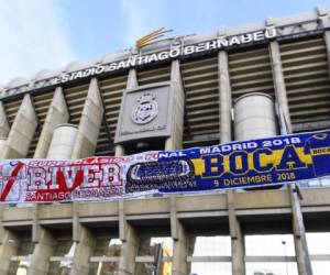 Así luce el Santiago Bernabéu a un día del partido de gran final de Copa Libertadores. (AFP)