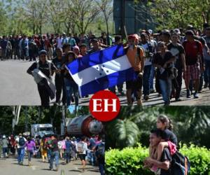 1. El grupo de hondureños que partieron la noche del martes rumbo a Estados Unidos es la primera caravana del año 2020. Fotos: AFP.