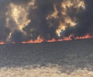 La quema de campos de cultivo, que en Bolivia recibe el nombre de 'chaqueo'. Foto AFP