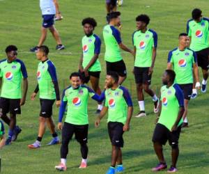 Motagua se entrenó el lunes en el estadio Nacional como manda el protocolo de la Liga Concacaf. Foto: Ronal Aceituno / El Heraldo.