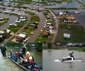 Los remanentes de la depresión tropical Imelda causaron lluvias torrenciales este jueves en partes de Texas y Luisiana, provocando que cientos de personas tuvieran que ser rescatadas, el desalojo de un hospital y el cierre de vialidades. Fotos: AP.