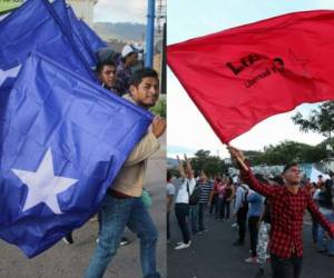 Ambos partidos se autoproclaman ganadores y realizan marchas para defender los votos. (Foto: El Heraldo Honduras/ Noticias Honduras hoy)