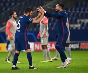 Los jugadores del Atlético de Madrid celebran después de ganar el partido de fútbol del Grupo A de la Liga de Campeones de la UEFA RB Salzburg v Atlético de Madrid en Salzburgo, Austria, el 9 de diciembre de 2020.Joe Klamar / AFP