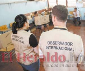 Se sumaron diversas delegaciones internacionales para garantizar unas elecciones primarias transparentes en Honduras. Foto: El Heraldo