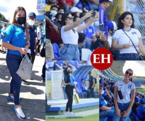 Bellas aficionadas hondureñas y salvadoreñas engalanaron esta tarde el estadio Cuscatlán para el partido eliminatorio rumbo a Qatar 2022. Acompáñenos a ver las fotografías de las hermosas mujeres que robaron todas las miradas en el 'Coloso de Monserrat'. Fotos: Mauricio Ayala| Yoseph Amaya| EL HERALDO