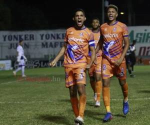 Juan Ramón Mejía se descargó en la celebración del estadio Humberto Micheletti. Foto: EL HERALDO.