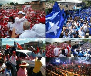 Cortés, Choluteca, Lempira y Francisco Morazán fueron los escenarios de los cierres de campaña de estas elecciones. (Foto: Twitter/ El Heraldo Honduras/ Noticias Honduras hoy)