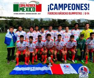 Olimpia U-14 se coronó campeón de la Copa Patrick en México al golear 8-0 a Leones Negros.