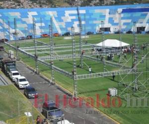 Los equipos de prensa nacional e internacional estarán ubicados en una gradería especial frente al estrado principal. Foto: Marvin Salgado/El Heraldo