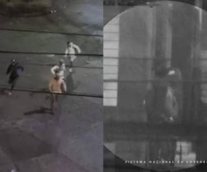 Las cámaras de seguridad captaron toda la acción de los cinco presuntos delincuentes. Foto cortesía 911