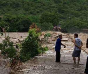 Así es como luce la zona sur de Honduras debido a las fuertes lluvias en el territorio nacional.