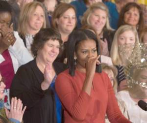 Michelle Obama ofreció un emotivo discurso, el último desde la Casa Blanca (Foto: Agencia AFP)