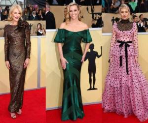 Nicole Kidman, Reese Witherspoon y Kate Hudson a su llegada a la alfombra roja de los SAG Awards 2018.