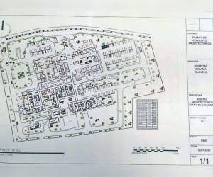 Este sería el plano del Hospital de Salamá, en Olancho. Este constaría de al menos 40 camas, según las autoridades de Salud.