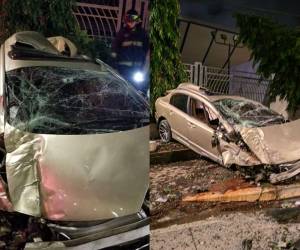 Un aparatoso accidente de tránsito se registró en el bulevar Suyapa a inmediaciones de la Universidad Nacional Autónoma de Honduras (UNAH), luego que un vehículo tipo turismo perdiera el control e impactará en el bordillo de una acera, cerca del portón principal del Polideportivo del alma máter. A continuación las imágenes.