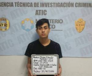 Bryan Eduardo Meléndez Lara (23) fue capturado por estar acusado de violación especial y asesinato de su sobrina.