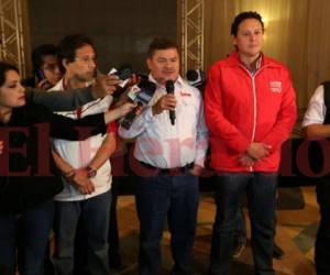 Alfredo Saavedra dio declaraciones en un hotel capitalino donde se reúnen los líderes del Partido Liberal. Foto:Marvin Salgado...