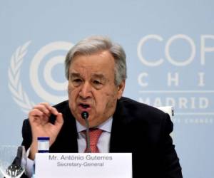 Antonio Guterres, secretario general de la ONU. Foto: AFP.