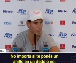 Parte de lo que dijo Rafael Nadal en la conferencia de prensa posterior a su derrota con el alemán Zverev en el Masters. Foto captura Twitter
