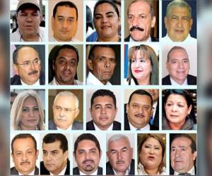 Los rostros de los funcionarios hondureños involucrados en la lista Engel, divulgada en Estados Unidos. Foto: Jorge Izaguirre/ EL HERALDO
