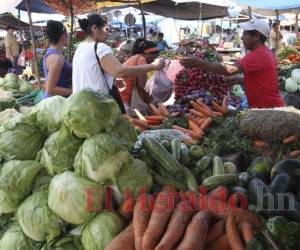 Una familia de cinco miembros gasta alrededor de 9,000 lempiras para comprar la canasta básica de 30 productos cada mes. Foto: El Heraldo