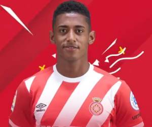 El hondureño Choco Lozano que juega como delantero en el Girona de España, está cumpliendo 26 años este jueves. Foto: @GironaFC en Twitter