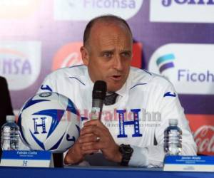 Fabián Coito, entrenador de Honduras, durante su presentación como nuevo seleccionador de la la H. Foto: El Heraldo
