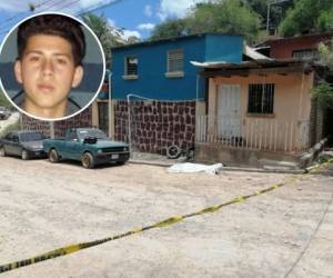 El cuerpo del estudiante Jariksson Nelson Fernández Rosales quedó en una polvorienta calle de Yaguacire, al sur del Distrito Central. Foto: Cortesía.