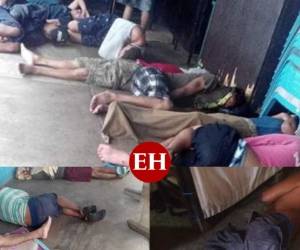 Varios reclusos acostados en cartones en el centro penal de Choluteca con síntomas similares a los del covid-19, pero sin confirmarse.