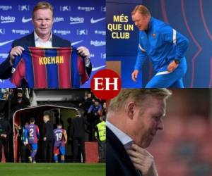 Destituido tras 14 meses al frente del Barcelona, el técnico holandés Ronald Koeman nunca encontró tranquilidad en el seno del club catalán, lastrado por una crisis financiera y deportiva, como muestra su difícil recorrido. Fotos: Agencia AFP.