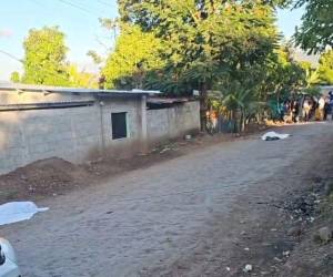 Autoridades llegaron hasta el lugar para asegurar la zona e iniciar con los primeros indicios del doble crimen.