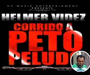 Esta es la portada digital del narcocorrido en honor a 'Peto Peludo', líder de la banda de Los Peludos, vinculada a Los Cachiros. Foto: Cortesía YouTube.