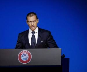 El presidente de la UEFA, el esloveno Aleksander Ceferin. AFP.