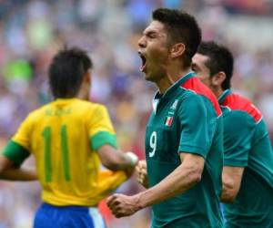 Oribe Peralta será siempre recordado en México por marcar los dos goles con los que el Tri venció a Brasil en la final por el oro olímpico en Londres 2012. Foto: AFP