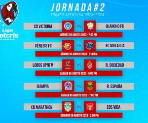 Jornada 2 del torneo de Apertura 2023-2024.